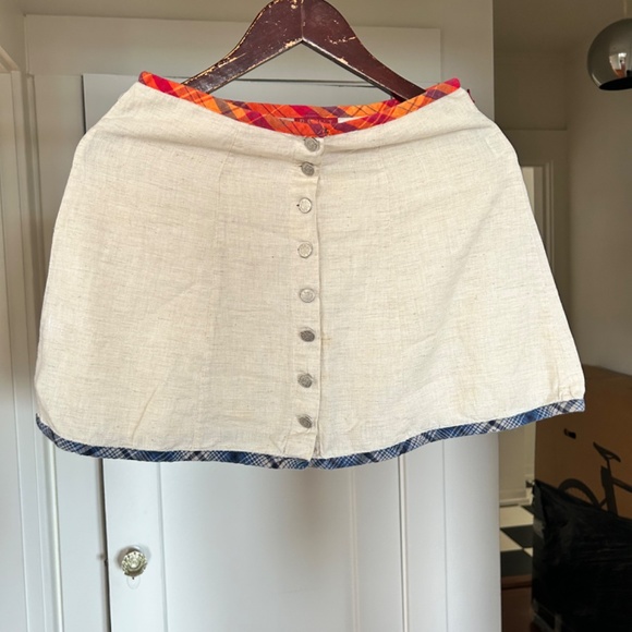 Twin set linen cream Nepalese stitching S - Picture 2 of 4